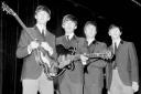 The Beatles during rehearsals for the 1963 Royal Variety Performance, at the Prince of Wales Theatre in London