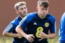 Nathan Patterson in Scotland training ahead of the friendly against France on Tuesday