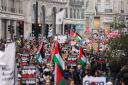 Protesters during a March for Palestine