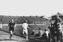 Olympic champion Eric Liddell winning a race at Ibrox Park, Glasgow Image: Newsquest Media Group