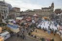 The ice rink and Christmas market in George Square, December 2019