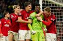 Andre Onana’s penalty save against Copenhagen secured victory for Manchester United (Dave Thompson/AP)