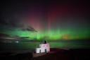 The aurora borealis, also known as the northern lights were seen over Bamburgh Lighthouse