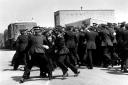 Police and pickets clash in Lochgelly during the 1984 miners strike