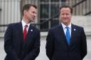 Jeremy Hunt and David Cameron, cabinet colleagues once more