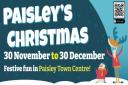 Paisley’s Christmas will take place from Thursday 30 November until Saturday 30 December