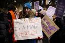 Women protest against male violence