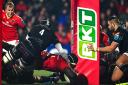 Edwin Edogbo scores Munster's first try of the night