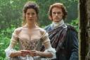 Claire and Jamie Fraser played by Caitriona Balfe and Sam Heughan in Outlander