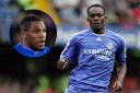 Chelsea midfield great Michael Essien, main picture, and Rangers player Dujon Sterling, inset