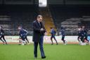 Dundee owner John Nelms on the Dens Park pitch