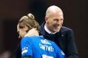 Rangers manager Philippe Clement, right, embraces Todd Cantwell during his side's win over Kilmarnock at Ibrox yesterday