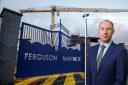 Ferguson Marine and (inset) wellbeing economy secretary Neil Gray