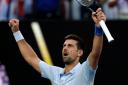 Novak Djokovic celebrates his victory over Taylor Fritz (Asanka Brendon Ratnayake/AP)
