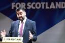 First Minister and SNP leader Humza Yousaf launches the party's General Election campaign at an event in Glasgow