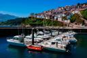 The town of Llastres in Asturias, Spain