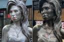 The Star of David necklace on the statue of Amy Winehouse in London has been defaced by a pro-Palestinian sticker