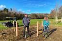 David Gray and Johanna Willi planting at Lochore in Fife