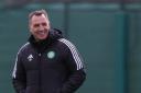 Celtic manager Brendan Rodgers oversees training at Lennoxtown