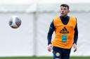 Ryan Christie takes part in a Scotland training session at Lesser Hampden