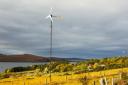 A wind turbine in Scoraig, where the entire community lives off-grid