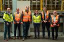 Toby Perkins (centre left in orange vest) met with a wide range of forestry professionals during his visit