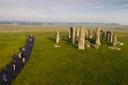 Visitors to Stonehenge are not permitted to walk among or touch the stones