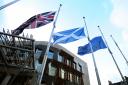 Flags at half mast at Holyrood thursday.
Pic Gordon Terris/The Herald
 (55094377)