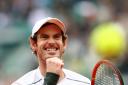 Andy Murray celebrates victory in the quarter-final match against Richard Gasquet