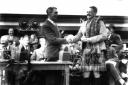 Tommy Armour receives the Claret Jug at Carnoustie in 1931