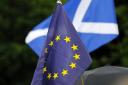 EU flag and Scottish saltire