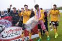 Stenhousemuir celebrate getting promoted to Ladbrokes League 1