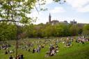 Kelvingrove Park in Glasgow, where police were turning away groups of teenagers on Saturday.
