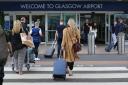 Passengers at Glasgow Airport