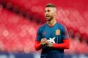 LONDON, ENGLAND - SEPTEMBER 07: Sergio Ramos of Spain looks on during the Spain Training Session at Wembley Arena on September 7, 2018 in London, England.  (Photo by Catherine Ivill/Getty Images).