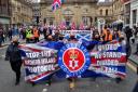 Unionist groups march against Northern Ireland Protocol in Glasgow