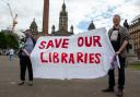 Campaigners against library closures in Glasgow