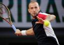 Dan Evans had a row with the umpire during his defeat (Christophe Ena/AP)