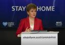 Nicola Sturgeon giving one of her daily Coronavirus briefings at the height of the pandemic