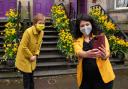 Former First Minister Nicola Sturgeon with SNP councillor Roza Salih campaigning in Glasgow in 2021