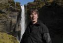 Professor Brian Cox at the Kvernufoss Waterfall in Iceland. Picture: BBC/Brian Cox/Freddie Claire