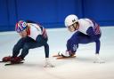 Team GB members practicing for speed skating (PA)