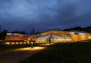 View of the Burrell Collection in Glasgow taken at dusk. Picture: Colin Mearns