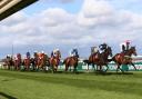 Runners and riders during the Goffs UK Nickel Coin Mares' Standard Open National Hunt at Aintree Racecourse. Credit: PA