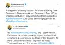 Before and laughter: SNP MP Dr Lisa Cameron takes a while to get her Tweet right