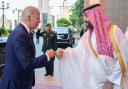 President Biden fist-bumps Prince Mohammed bin Salman at their meeting in Jeddah this week