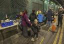 Soup kitchen and foodbank at Central Station run by Homeless Project Scotland