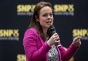 SNP MSP Kate Forbes takes the mic during party leadership contest