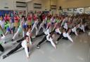 Dance school pupils rehearse before their show