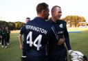 Berrington celebrates with Leask after beating Ireland
